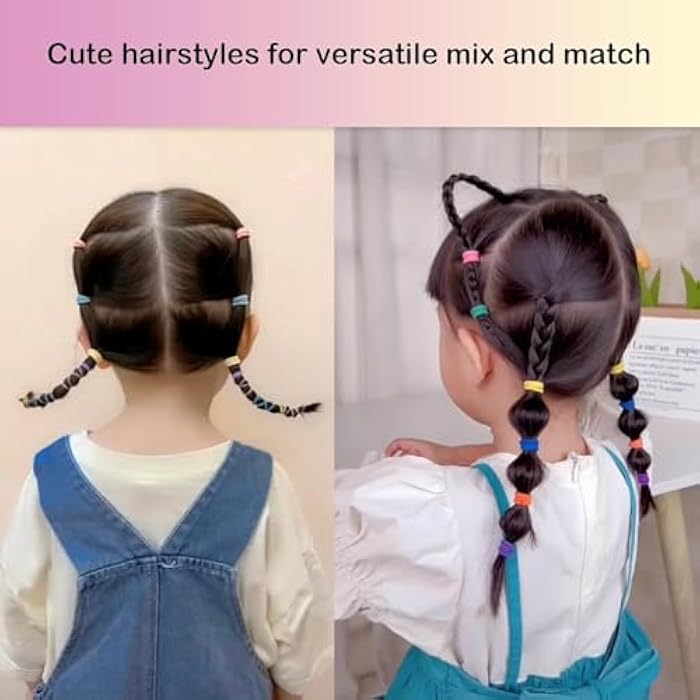 Baby Hair Ties, Elastic Hair Bands Small Hair Ties for Girls Rubber Bands Elastic Ponytail Holders. (White) - Image 4